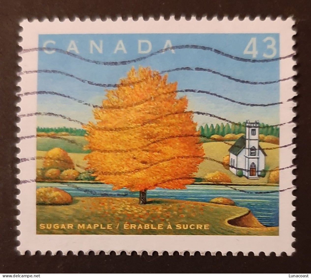 Canada 1994  USED  Sc1524 B   43c  Sugar Maple - Oblitérés