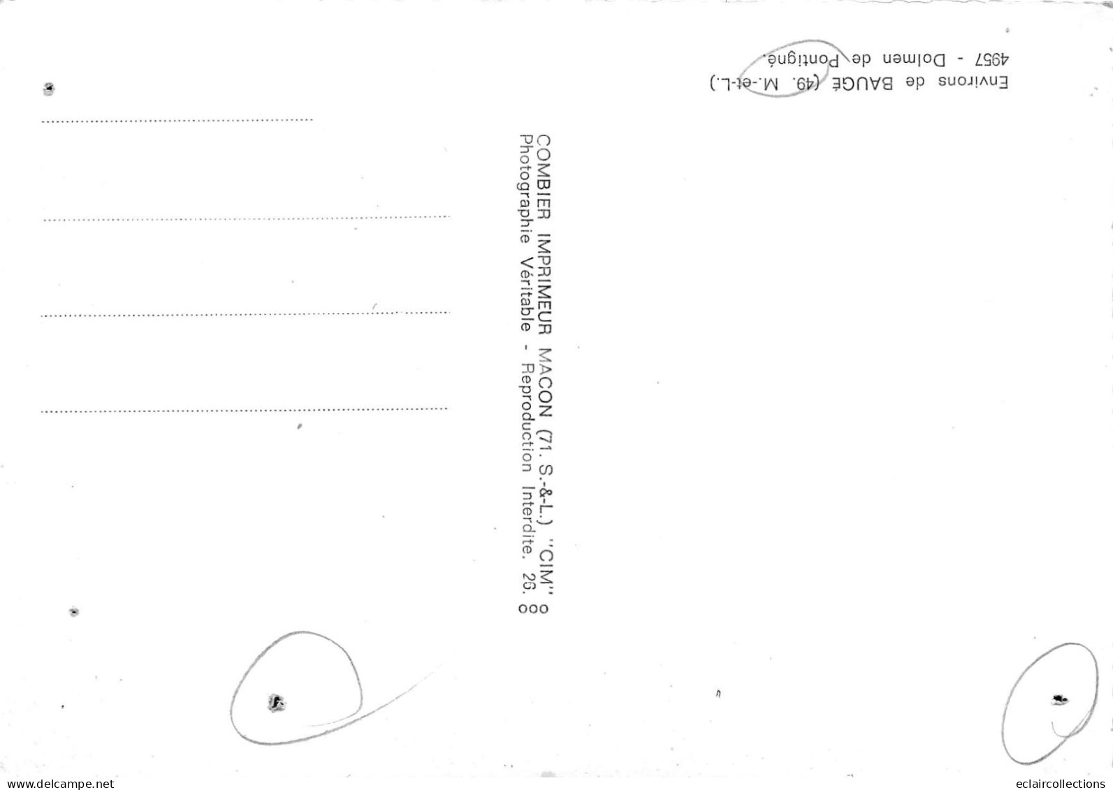 Pontigné     49      Le   Dolmen    10x15  (voir Scan) - Otros & Sin Clasificación