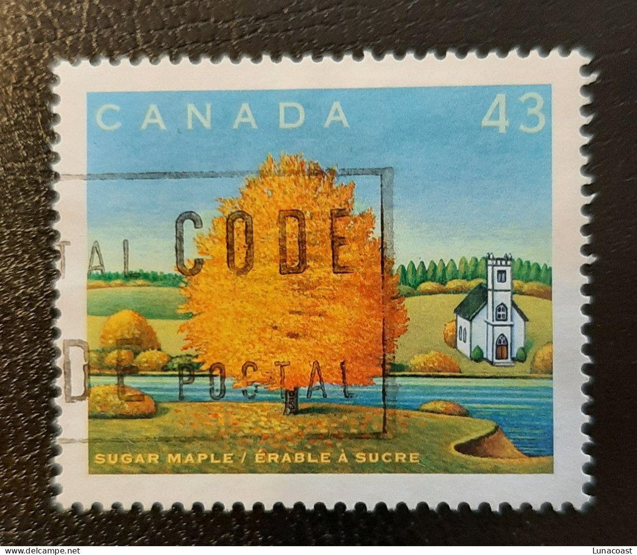 Canada 1994  USED  Sc1524 B   43c  Sugar Maple - Oblitérés