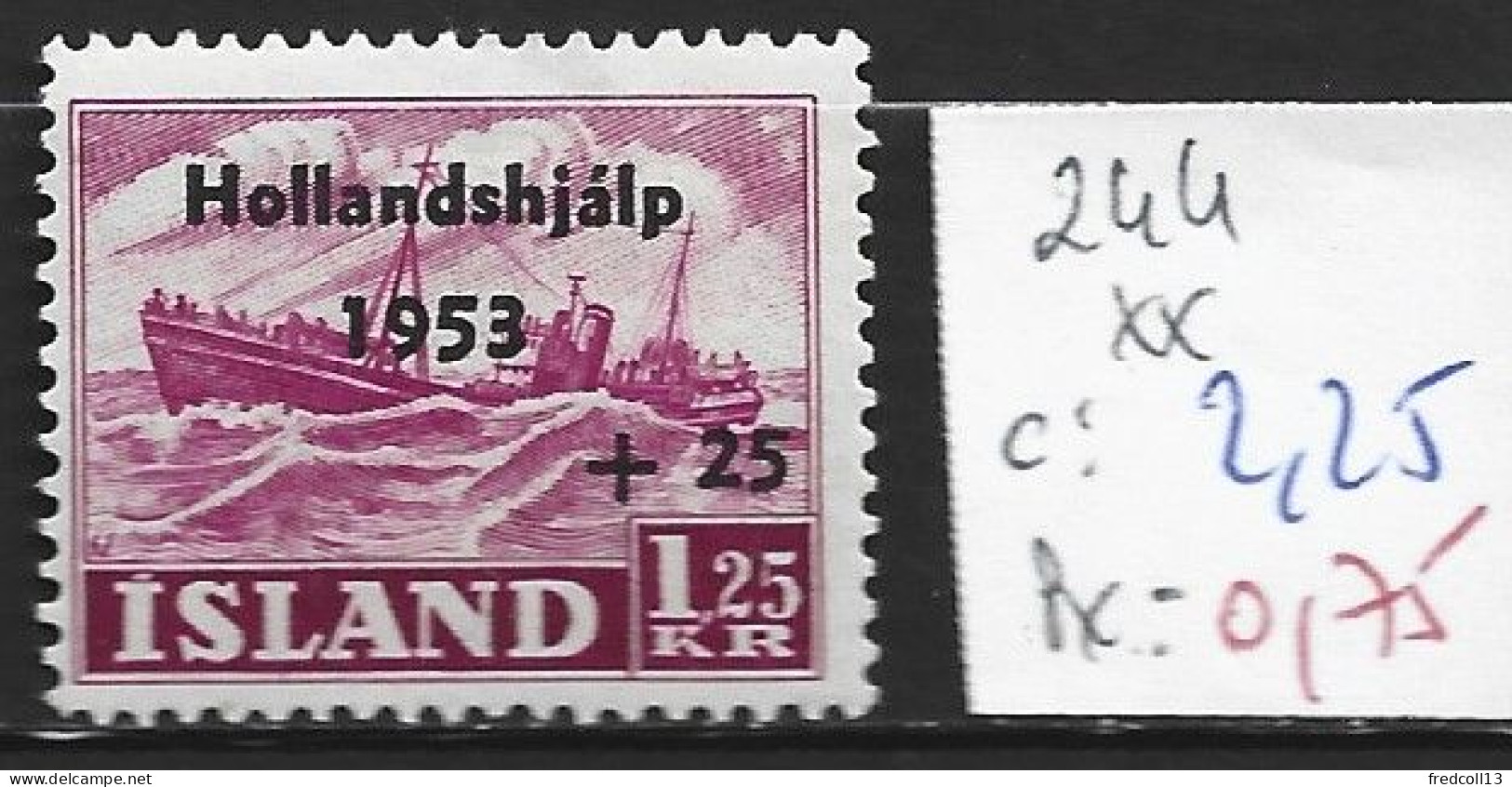 ISLANDE 244 ** Côte 2.25 € - Ongebruikt