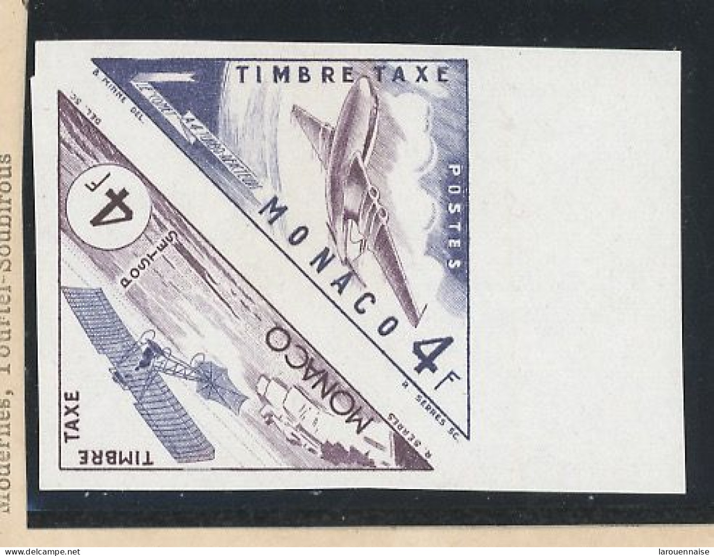 MONACO - VARIÉTÉ-  TAXE (1953)  4F ESSAI DE COULEUR -   ND -N** - Variétés