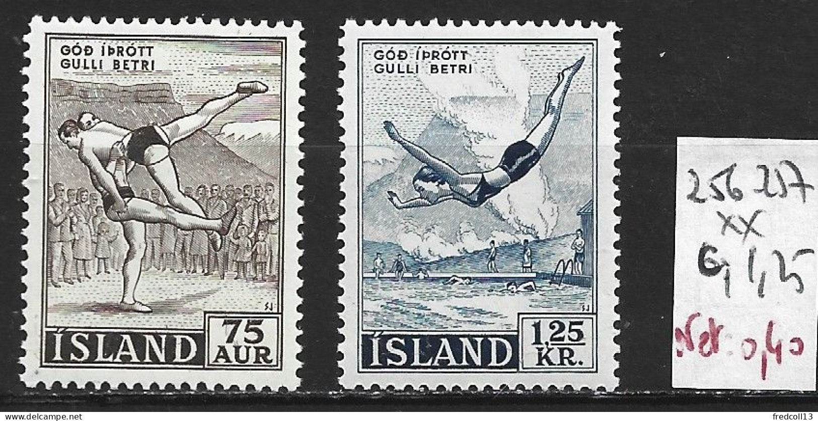 ISLANDE 256-57 ** Côte 1.25 € - Nuovi