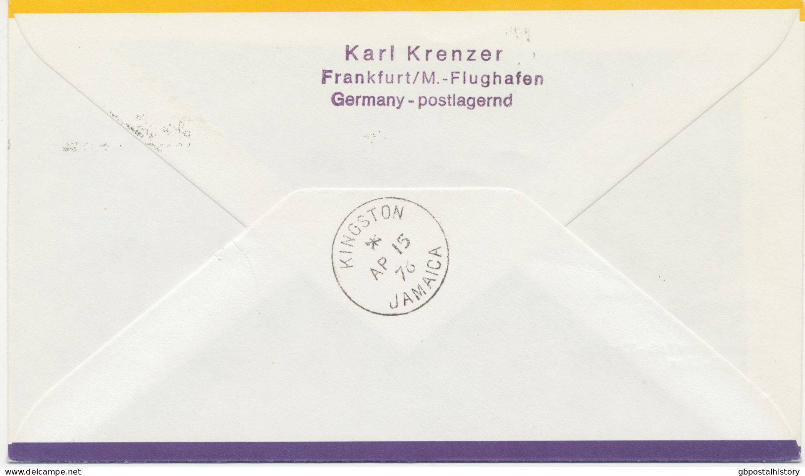 VEREINTE NATIONEN NEW YORK 8.4.1976, Erstflug Deutsche Lufthansa Mit DC10 Flug LH 492 „NEW YORK/UNO – KINGSTON (Jamaika) - Airmail