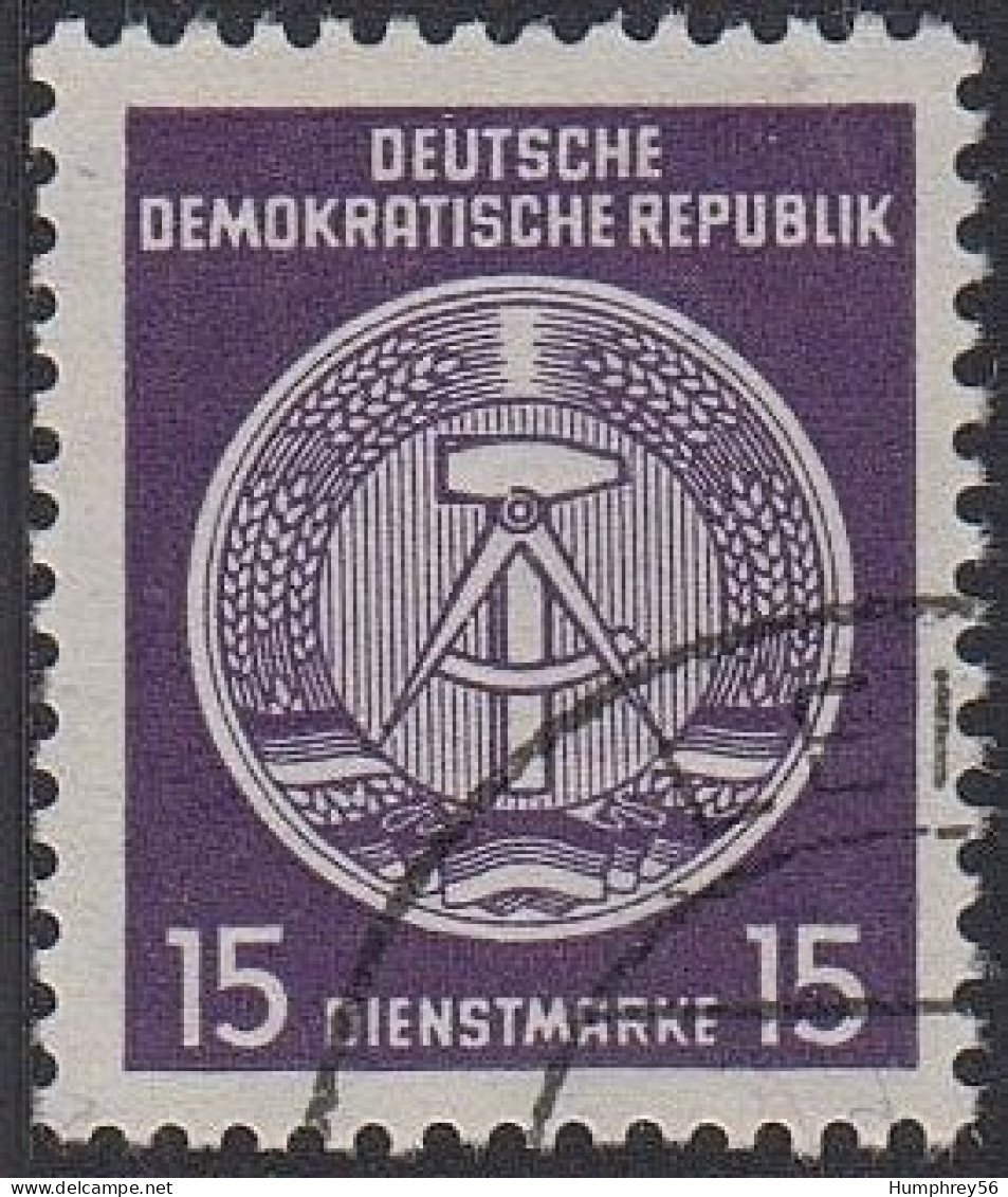 1956 - GDR (East Germany) - State Coat Of Arms, Circular Arc To The Right [Michel A31] - Usati