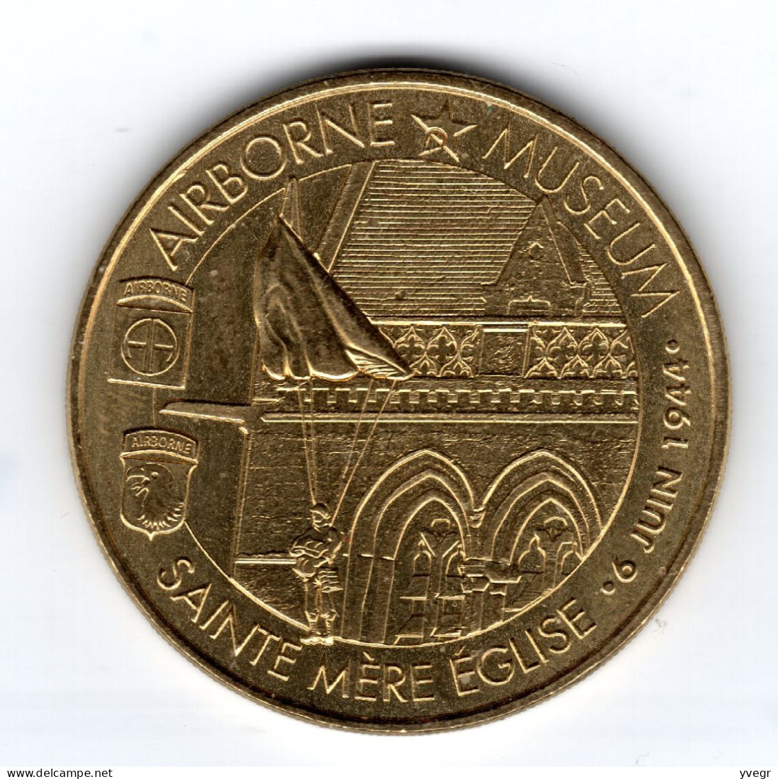 Jeton, Médaille Touristique De La Monnaie De Paris 50 Sainte Mère Eglise 6 Juin 1944 / Airborne Muséum 2020 - 2020