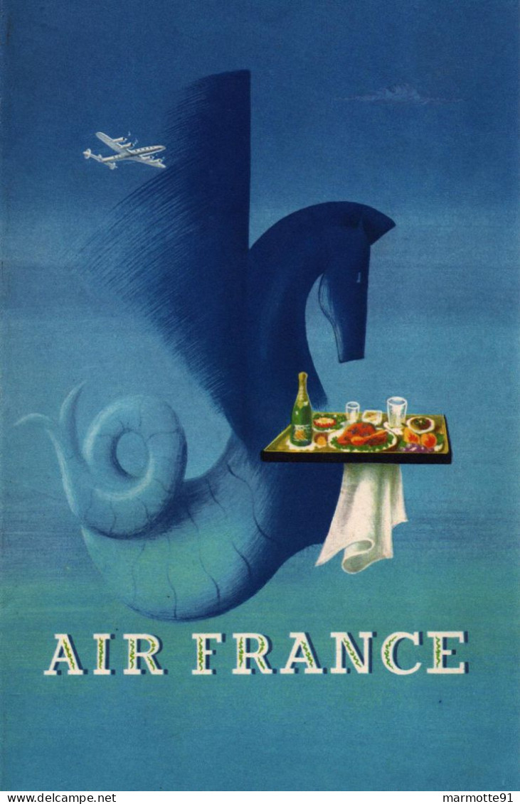 AIR FRANCE MENU ESCALE DU CAIRE AVIATION CIVILE  ANNEES 1950 ??? - Menu Cards