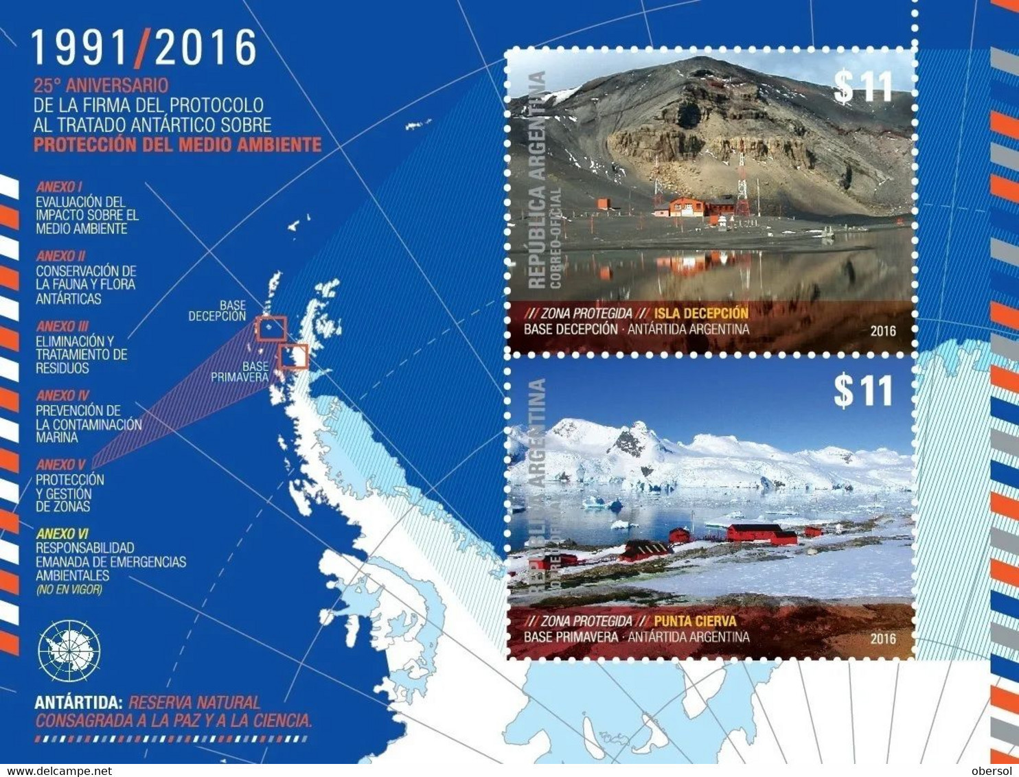 Argentina 2016 Antartida, Antarctica Souvenir Sheet MNH - Neufs