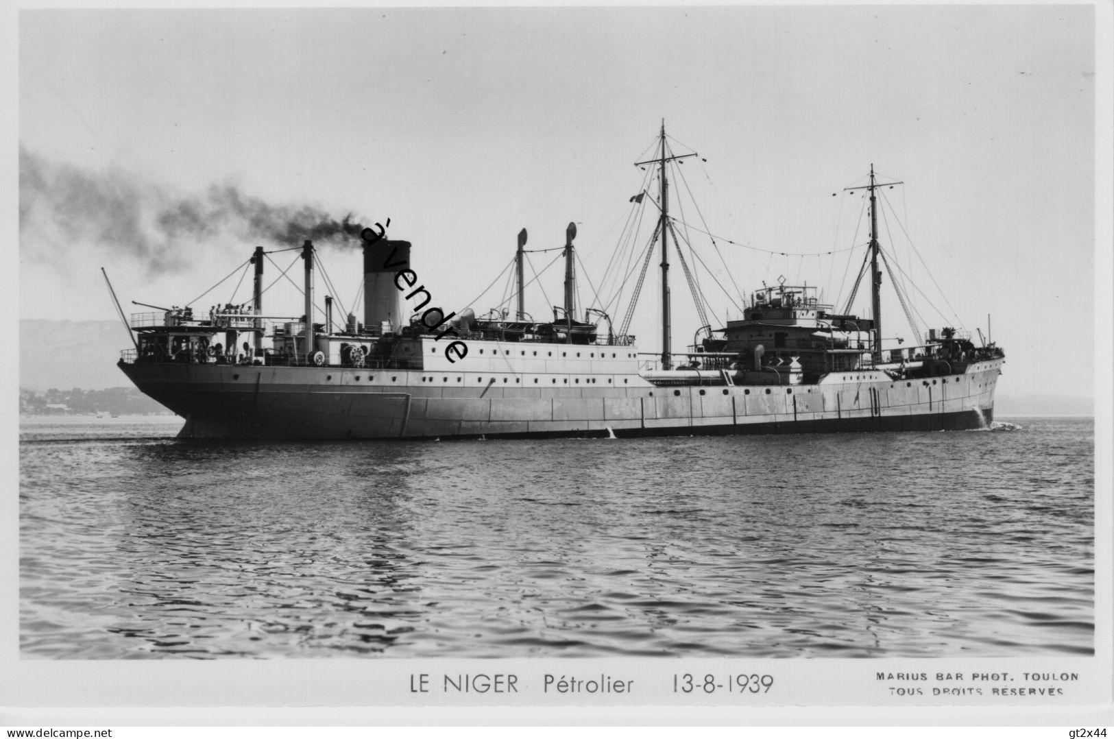 LE NIGER, Pétrolier, 13-8-1939 - Pétroliers