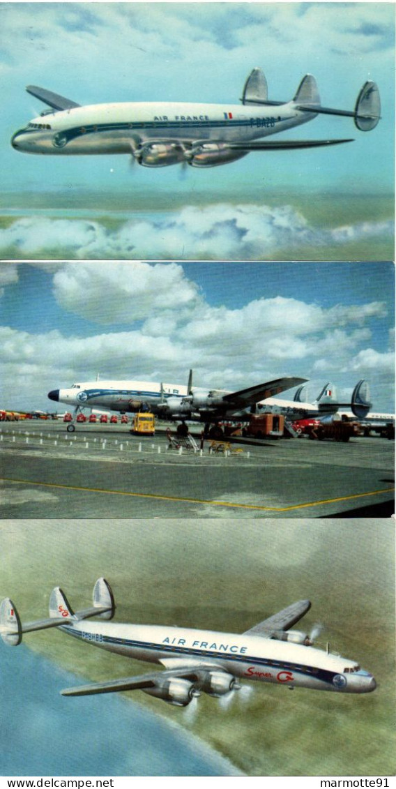 AIR FRANCE CARTE POSTALE SUPER STARLINER SUPER CONSTELLATION  AVIATION CIVILE  ANNEES 1950 ??? - Advertenties
