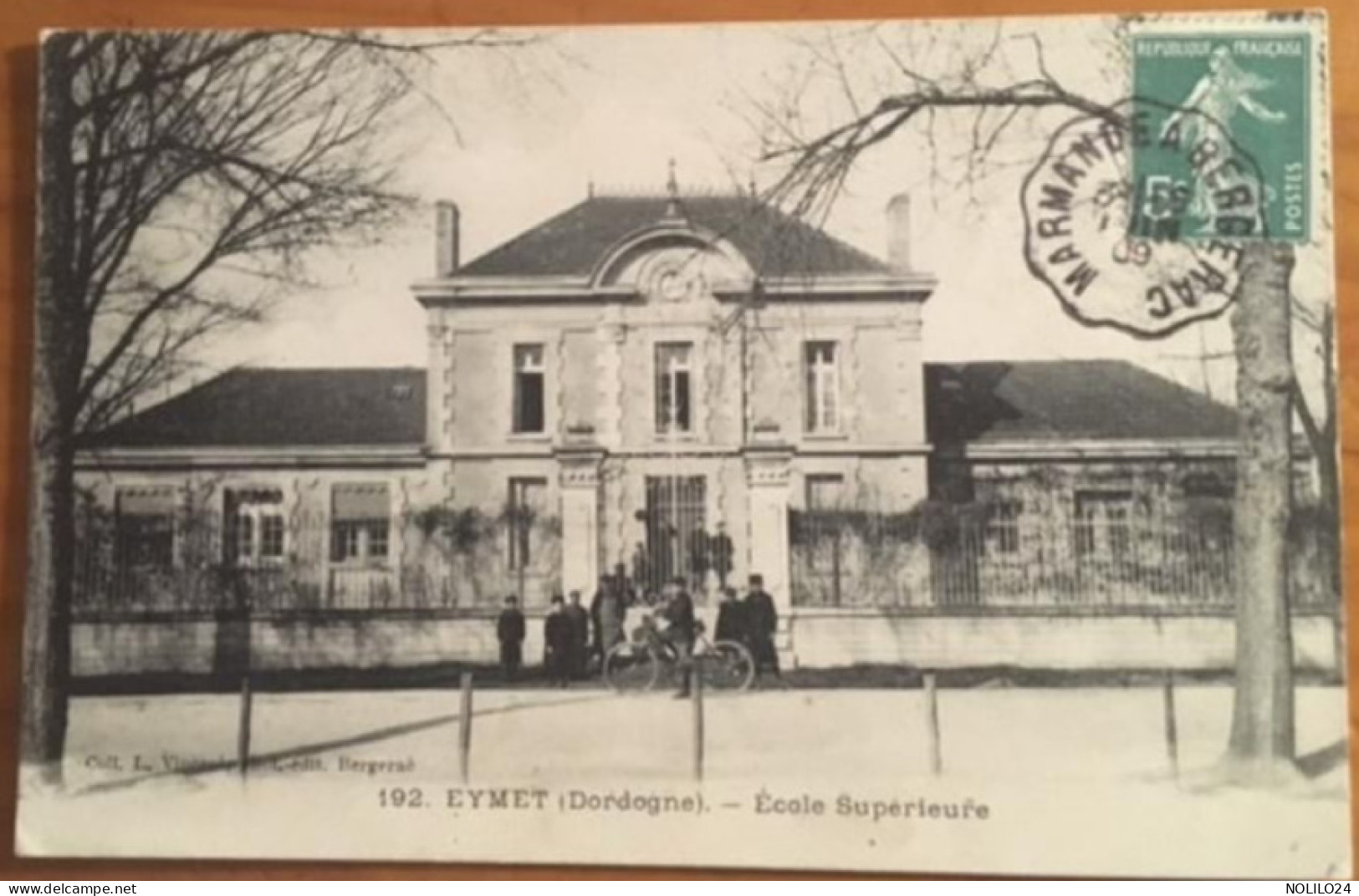 Cpa 24 EYMET, Ecole Supérieure, Animée, éd Vincent, écrite En 1909 - Eymet