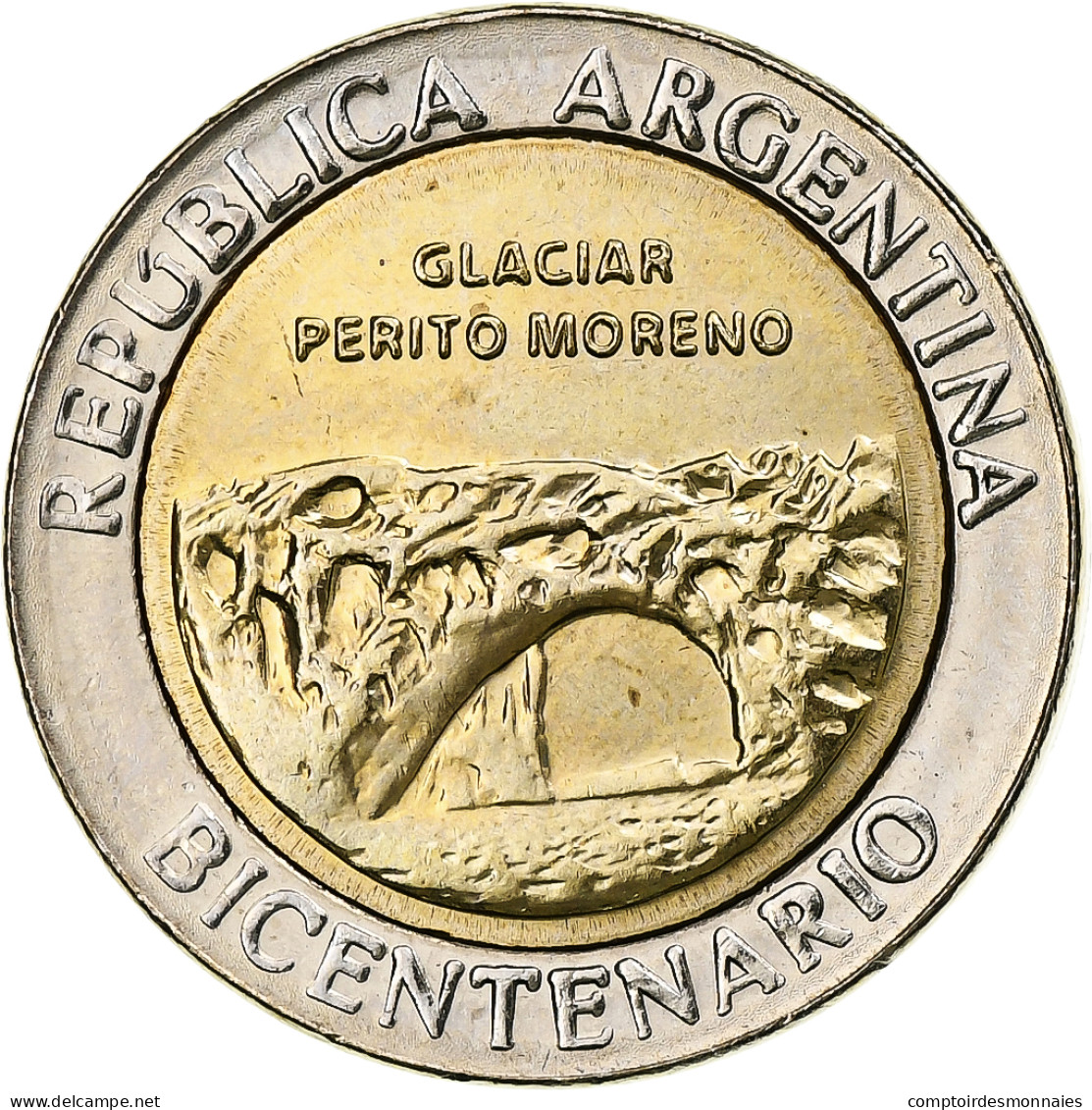 Argentine, Peso, Glaciar Perito Moreno, 2010, Bimétallique, SPL, KM:160 - Argentine