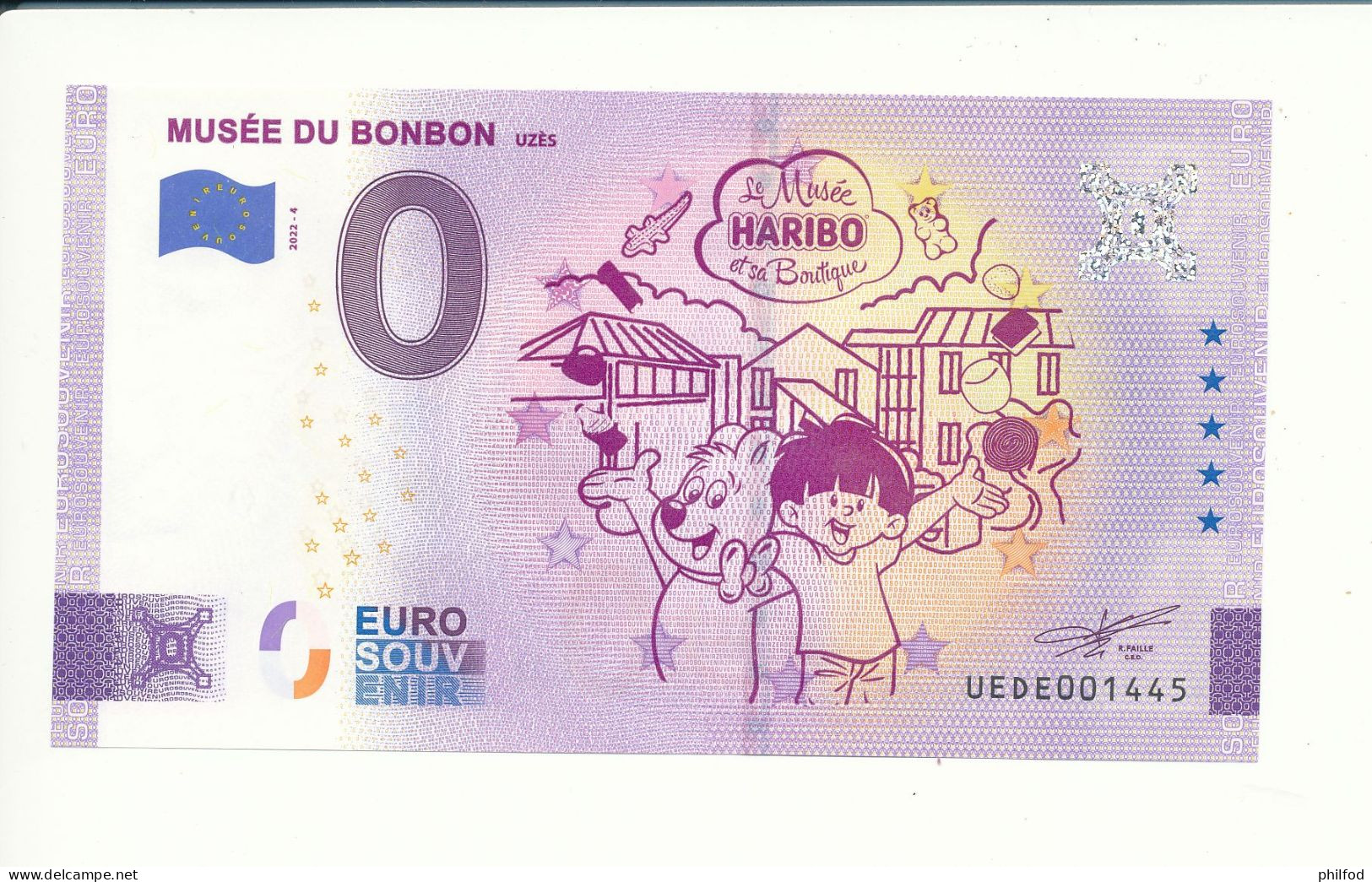 Billet Touristique  0 Euro  - MUSÉE DU BONBON UZES- UEDE- 2022-4 -  N° 1445 - Other & Unclassified