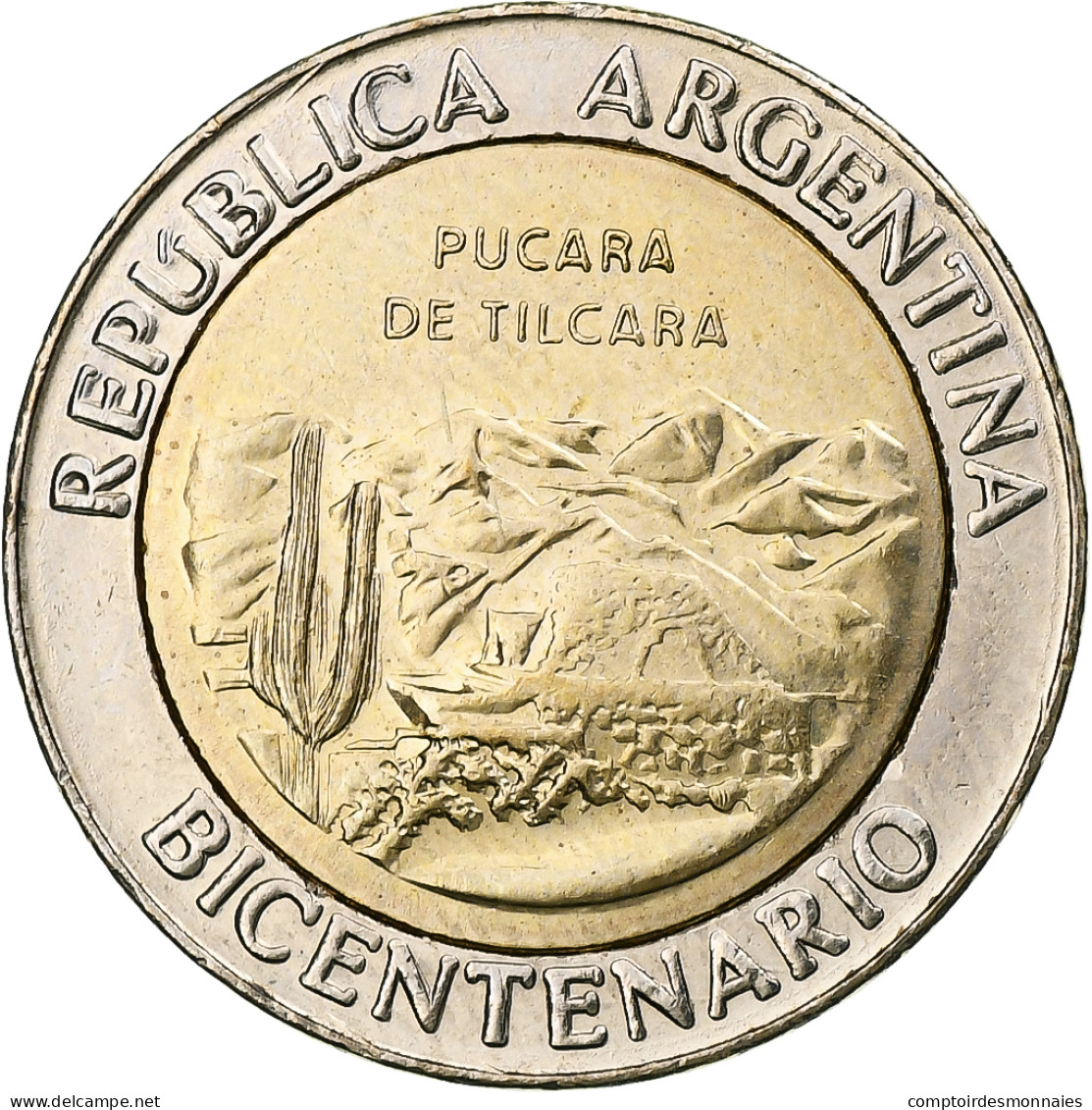 Argentine, Peso, Pucara De Tilcara, 2010, Bimétallique, SPL, KM:160 - Argentinië