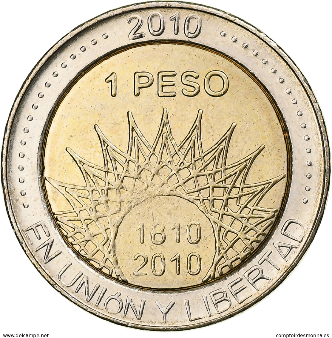 Argentine, Peso, Pucara De Tilcara, 2010, Bimétallique, SPL, KM:160 - Argentina