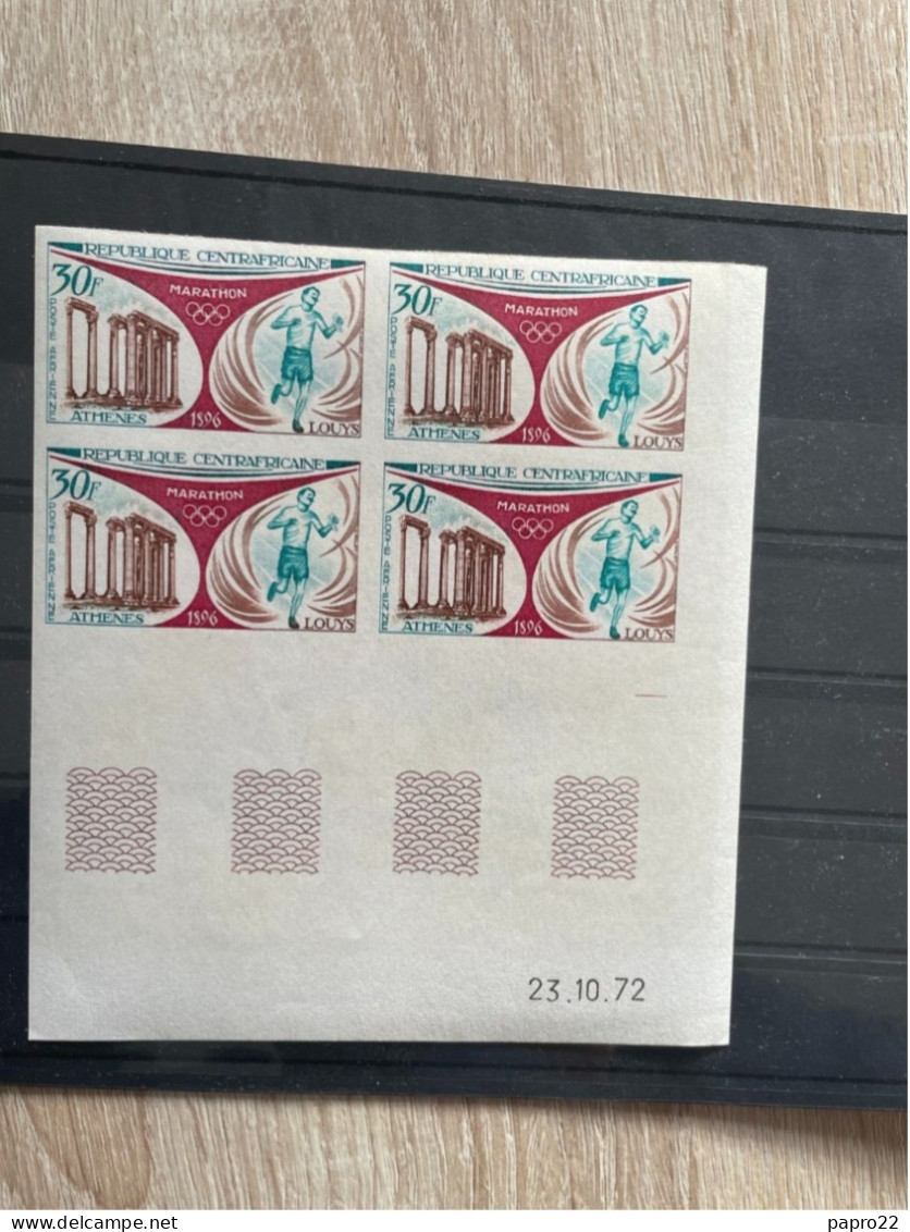 Bloc De 4 Non Dentelé Coin Daté 1972 Luxe** - Sommer 1896: Athen