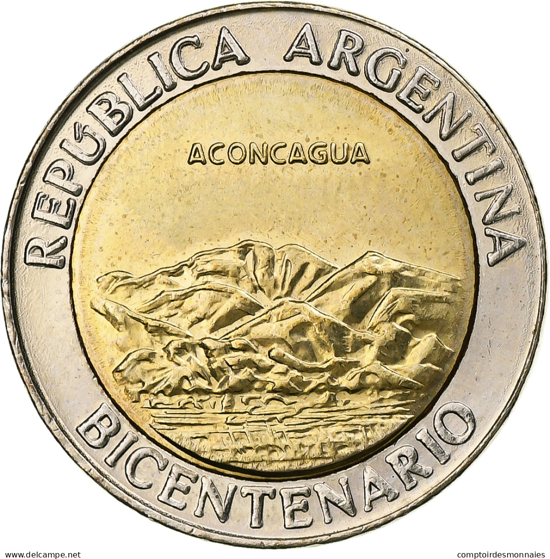 Argentine, Peso, Aconcagua, 2010, Bimétallique, SPL, KM:160 - Argentine