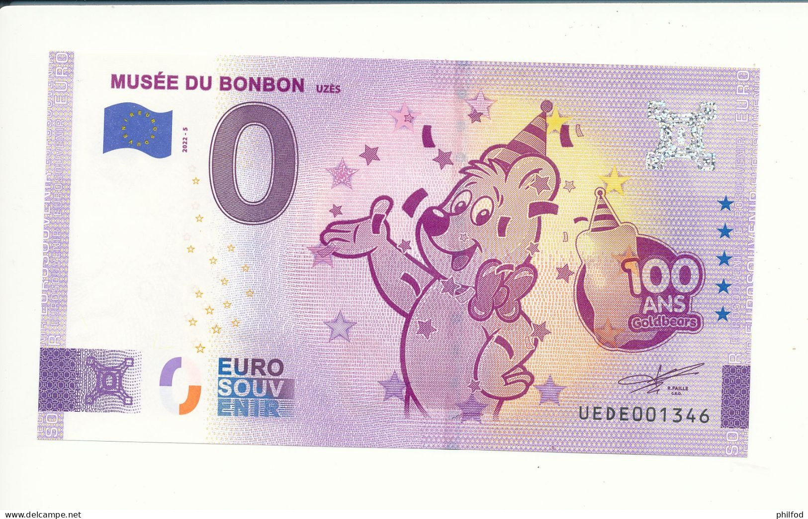 Billet Touristique  0 Euro  - MUSÉE DU BONBON UZES- UEDE- 2022-5 -  N° 1346 - Otros & Sin Clasificación