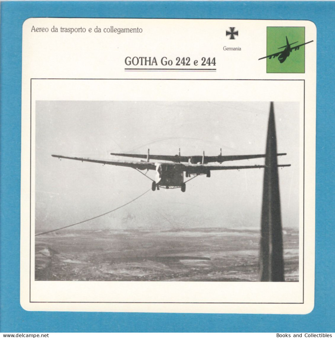 DeAgostini Educational Sheet "Warplanes" / GOTHA Go 242 And 244 (Germany) - Aviation