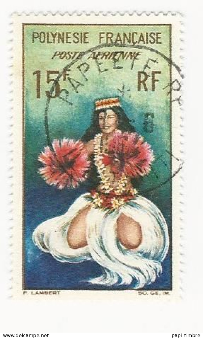 Polynésie - 1964 Danseuse Tahitienne - N° PA7 Obl. - Usati