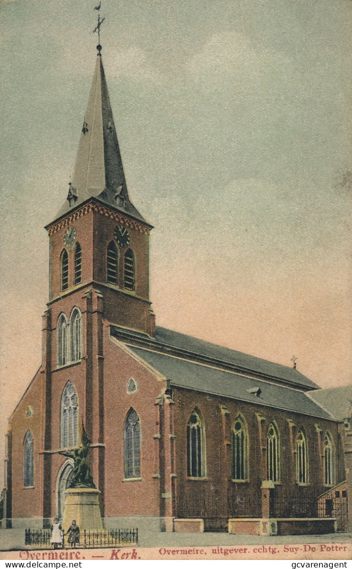 OVERMEIRE  KERK  KLEUR          2 SCANS - Berlare