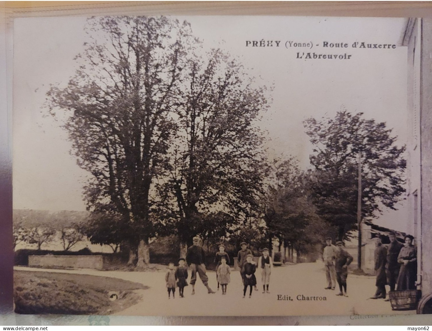 PREHY 89 - ROUTE D'AUXERRE, L'ABREUVOIR - TRES BELLE ANIMATION-  NON CIRCULEE - Sonstige & Ohne Zuordnung