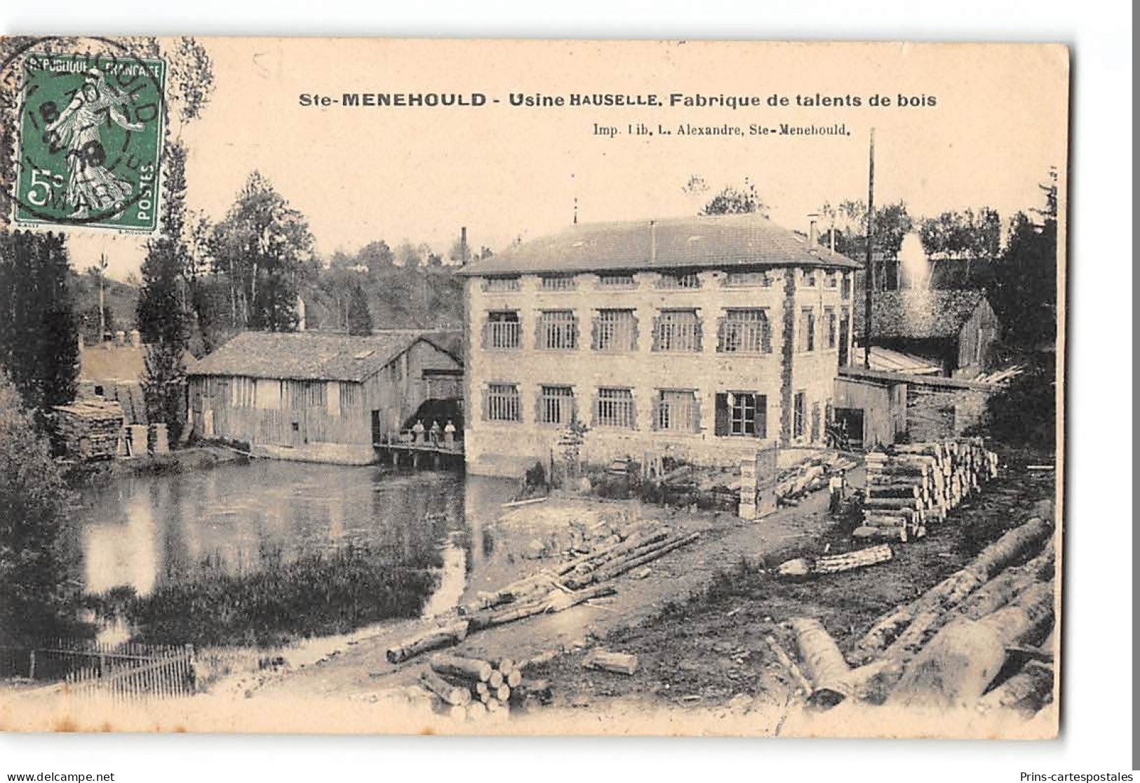 CPA  Sainte Menehould Usine Hauselle Fabrique De Talents De Bois - Sainte-Menehould