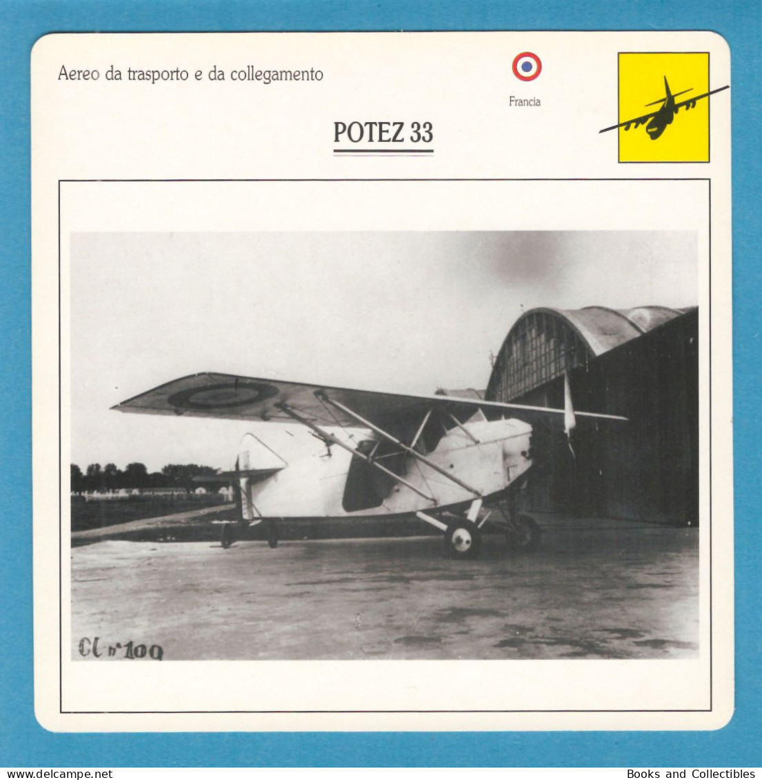 DeAgostini Educational Sheet "Warplanes" / POTEZ 33 (France) - Aviation