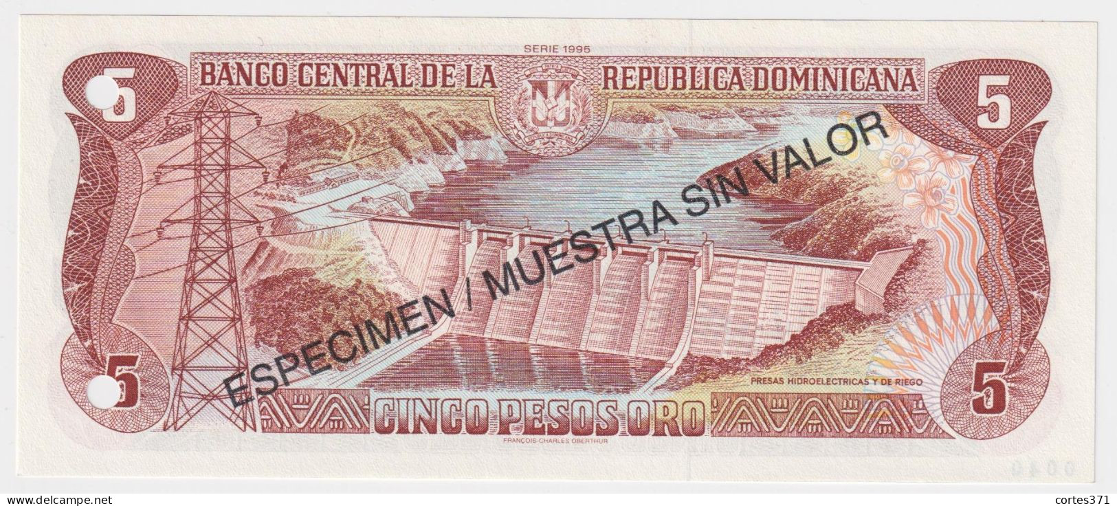 Dominican Republic 5, 10, 50, 100, 500 Pesos Oro 1995 P-147s - P-151s SPECIMEN UNC - Ficción & Especímenes