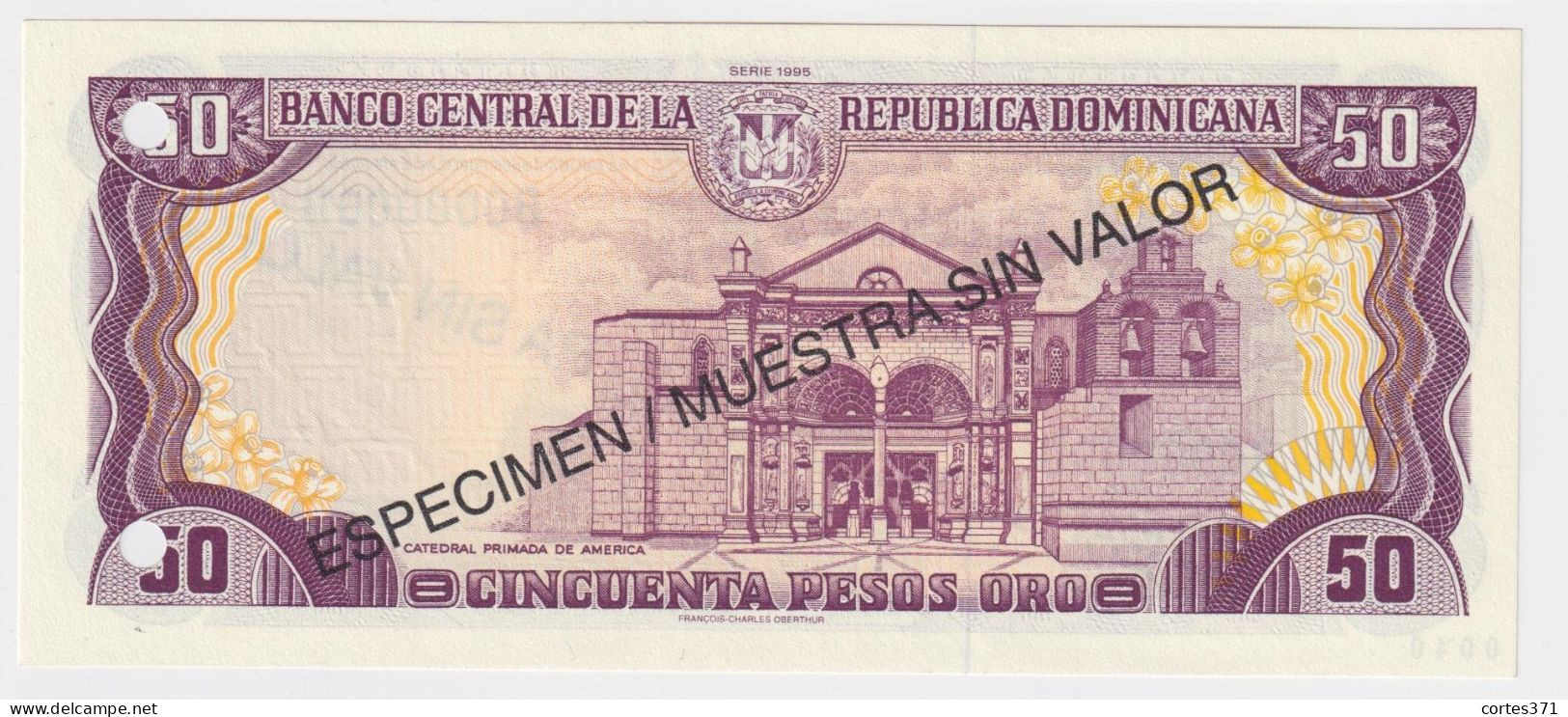 Dominican Republic 5, 10, 50, 100, 500 Pesos Oro 1995 P-147s - P-151s SPECIMEN UNC
