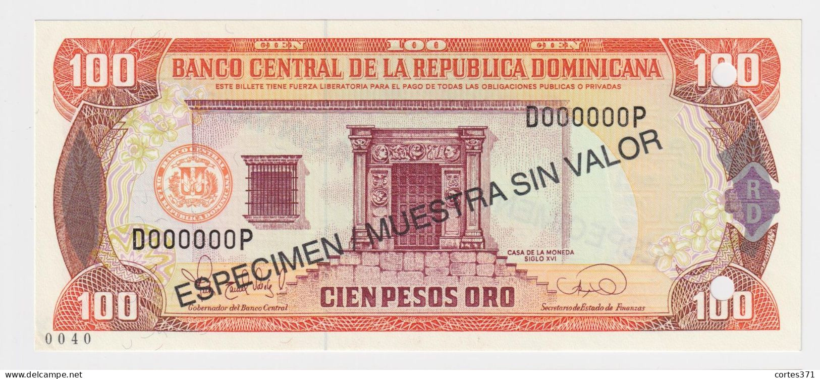 Dominican Republic 5, 10, 50, 100, 500 Pesos Oro 1995 P-147s - P-151s SPECIMEN UNC