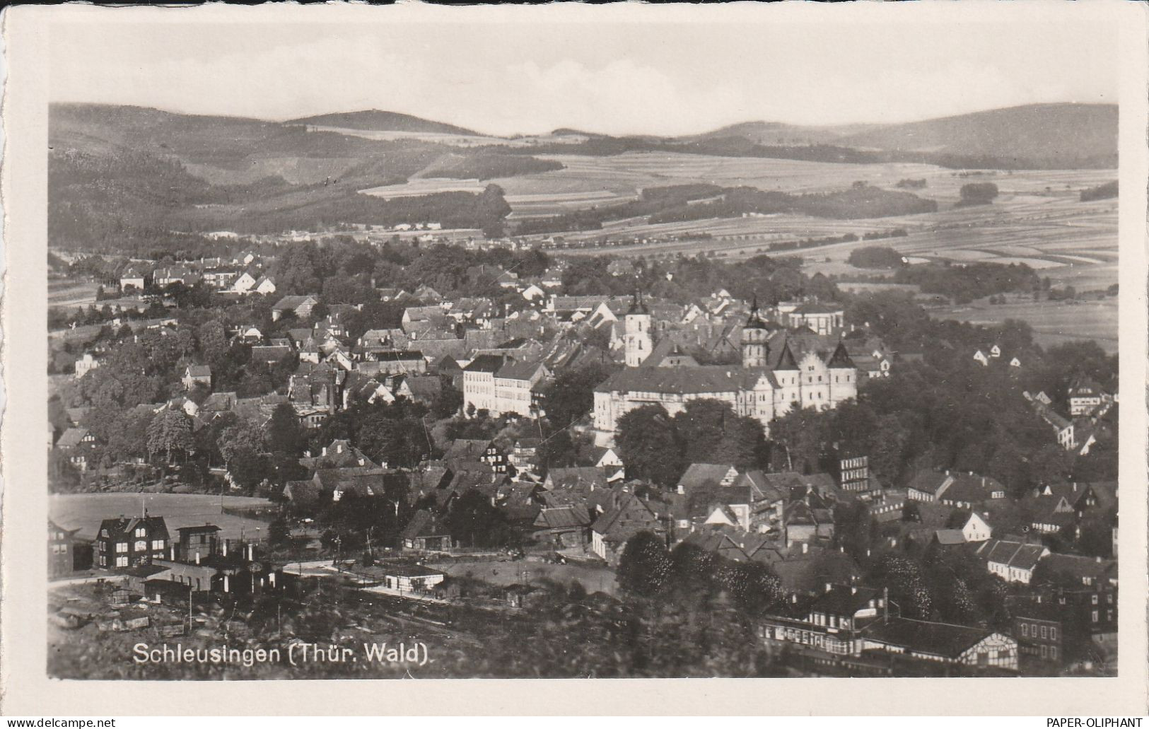 0-6056 SCHLEUSINGEN, Blick über Den Ort, 1950, Verlag Kleemann - Schleusingen