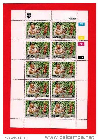 VENDA, 1988, MNH Stamp(s) In Full Sheets, Coffee Industry, Nr(s) 167-170, Scan S633 - Venda