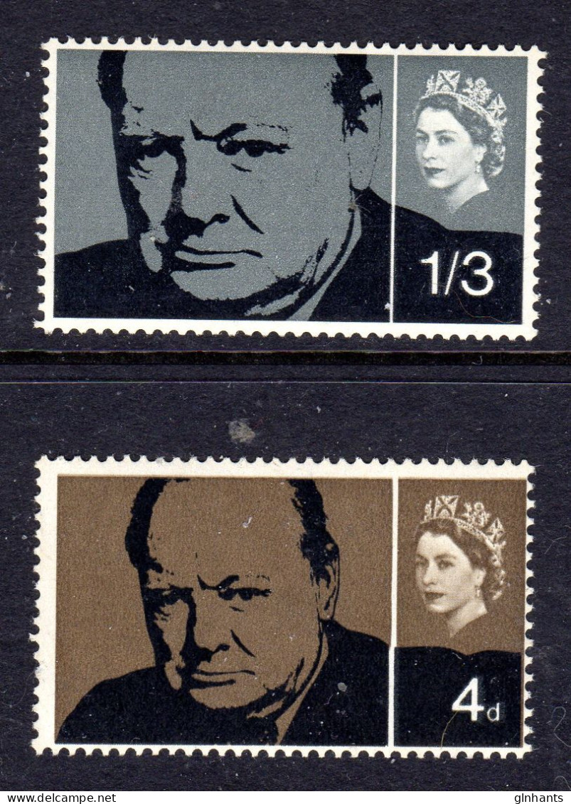 GREAT BRITAIN GB - 1966 CHURCHILL COMMEMORATION SET (2V) FINE MNH ** SG 661-662 - Unused Stamps