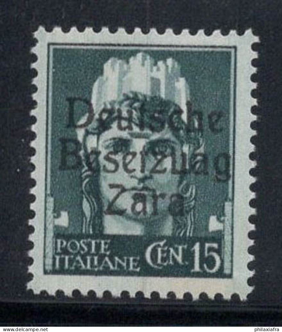 Zara 1943 Sass. 3a Neuf ** 60% Erreur Besetzuag, 15 Cents, Impérial - Deutsche Bes.: Zara