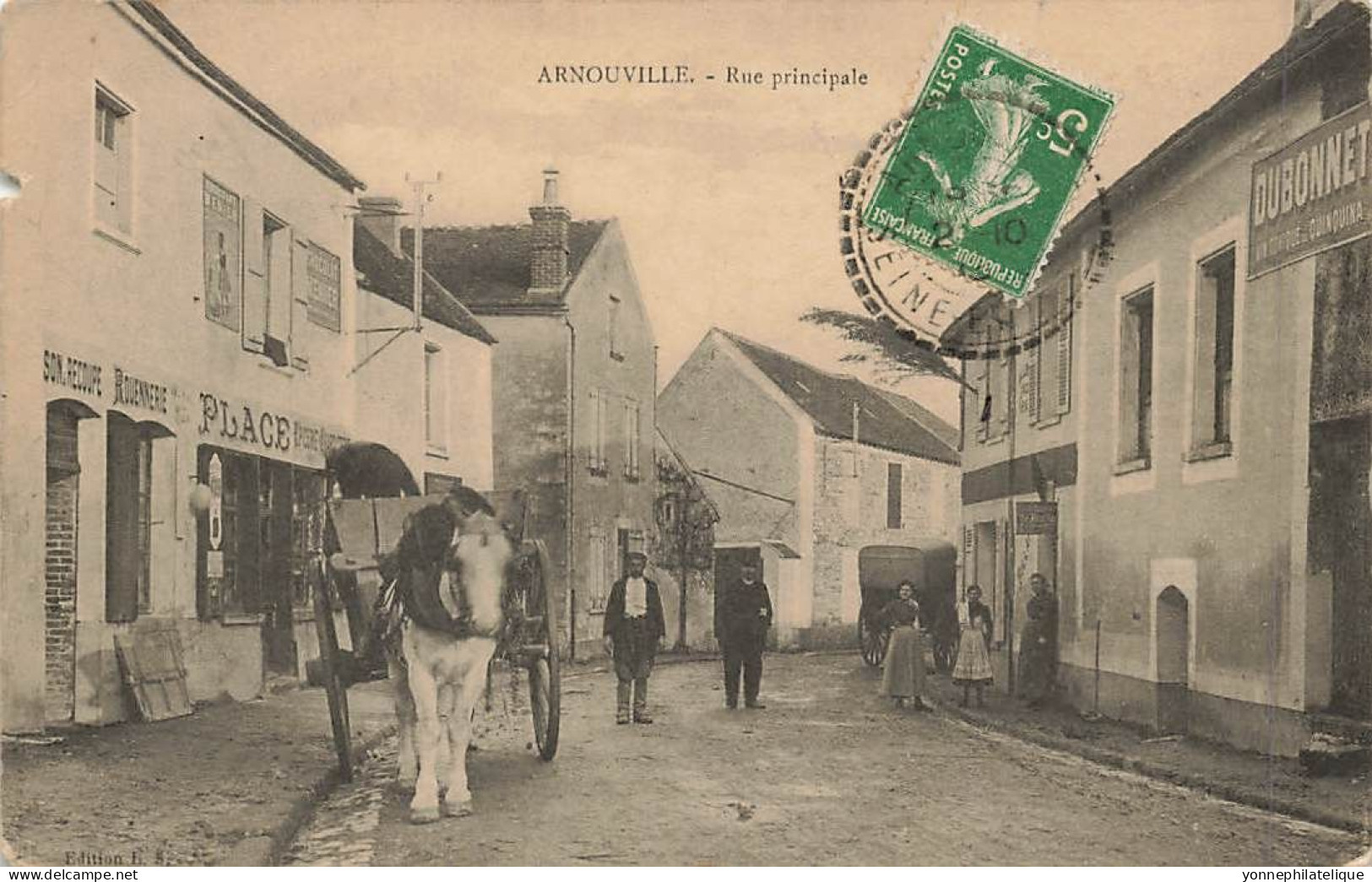 95 - VAL D'OISE - ARNOUVILLE - Rue Principale - Attelage De Cheval, Animation - 10845 - Arnouville Les Gonesses