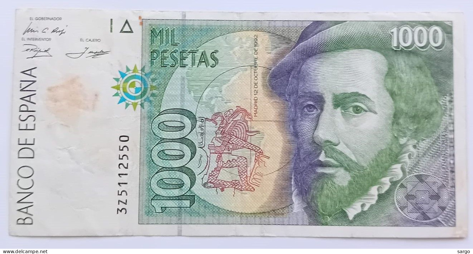 SPAIN - 1000 PESETAS - 1992 - CIRC - P 163  - BANKNOTES - PAPER MONEY - CARTAMONETA - - [ 4] 1975-… : Juan Carlos I