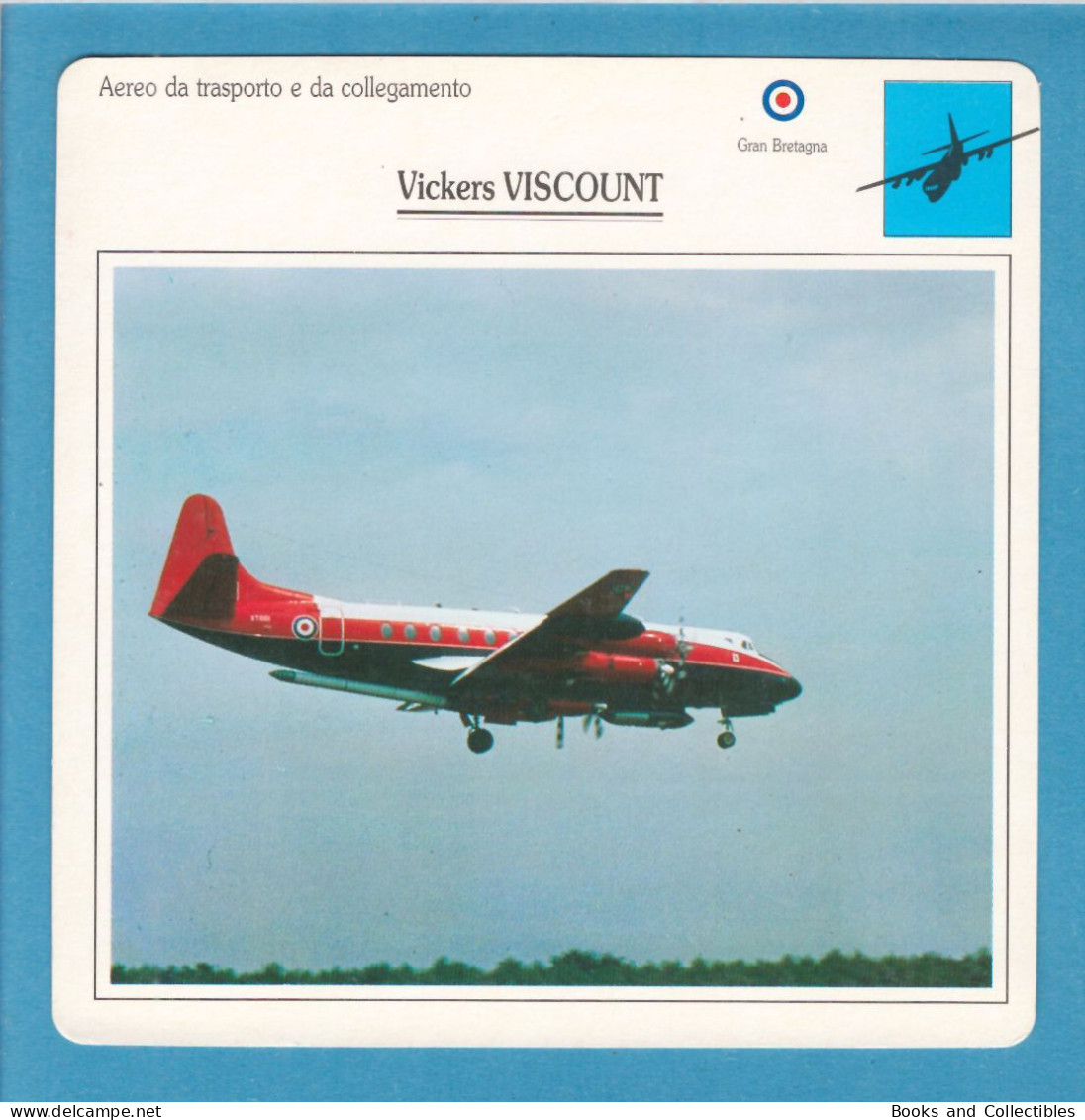 DeAgostini Educational Sheet "Warplanes" / Vickers VISCOUNT (Great Britain) - Luchtvaart