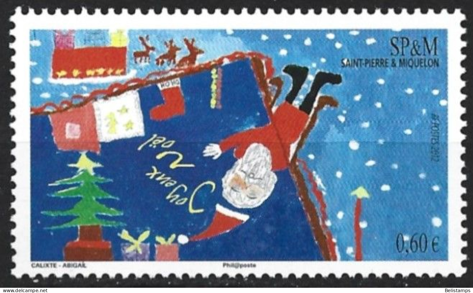 St. Pierre & Miquelon 2012. Scott #963 (MNH) Christmas *Complete Issue* - Neufs