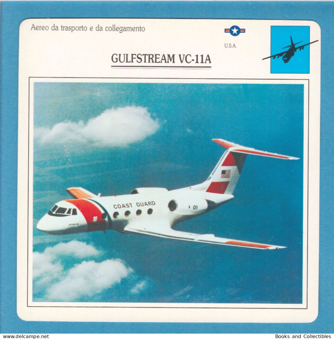 DeAgostini Educational Sheet "Warplanes" / GULFSTREAM VC-11A (U.S.A.) - Aviation