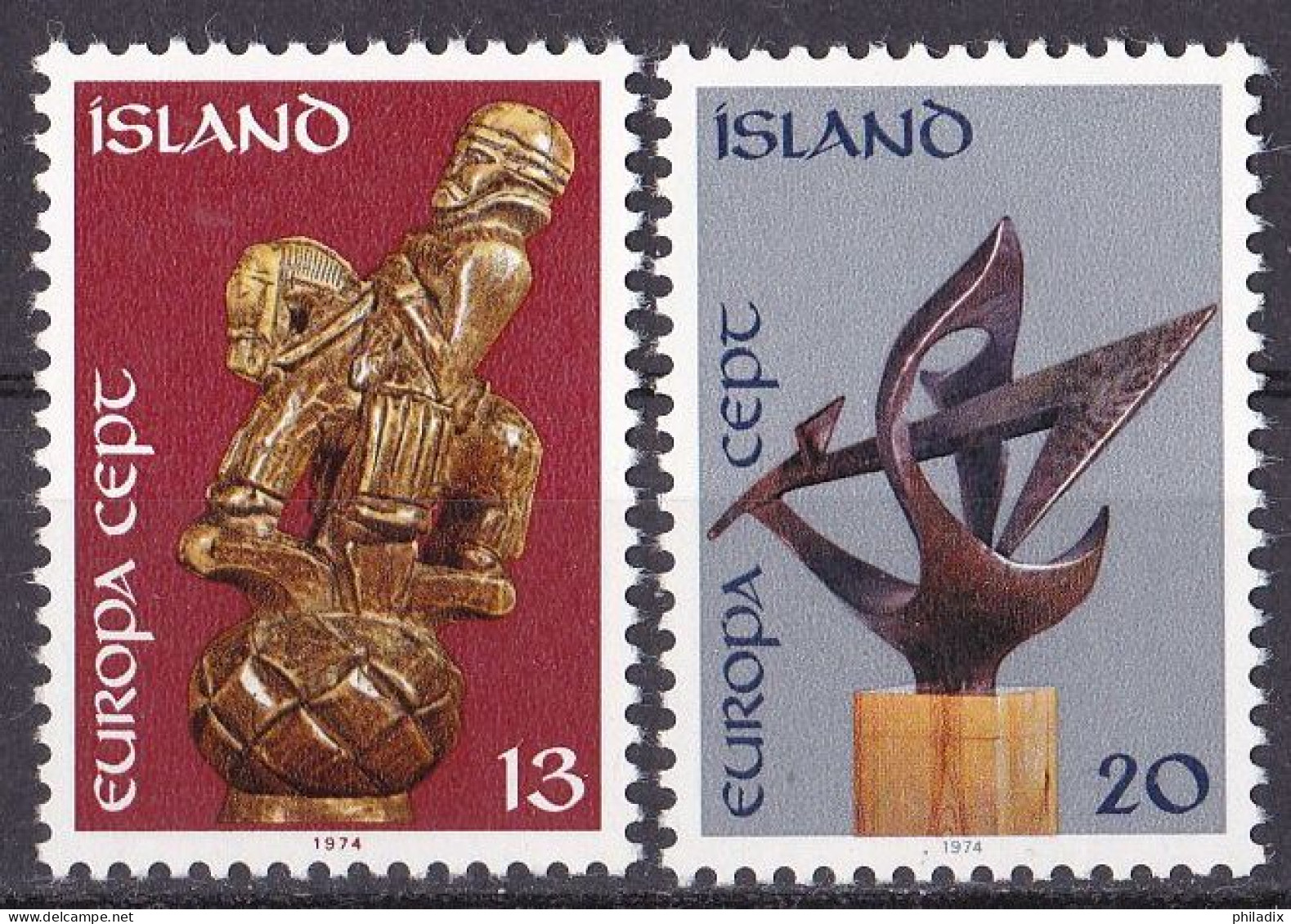 Island Satz Von 1974 **/MNH (A4-7) - Neufs