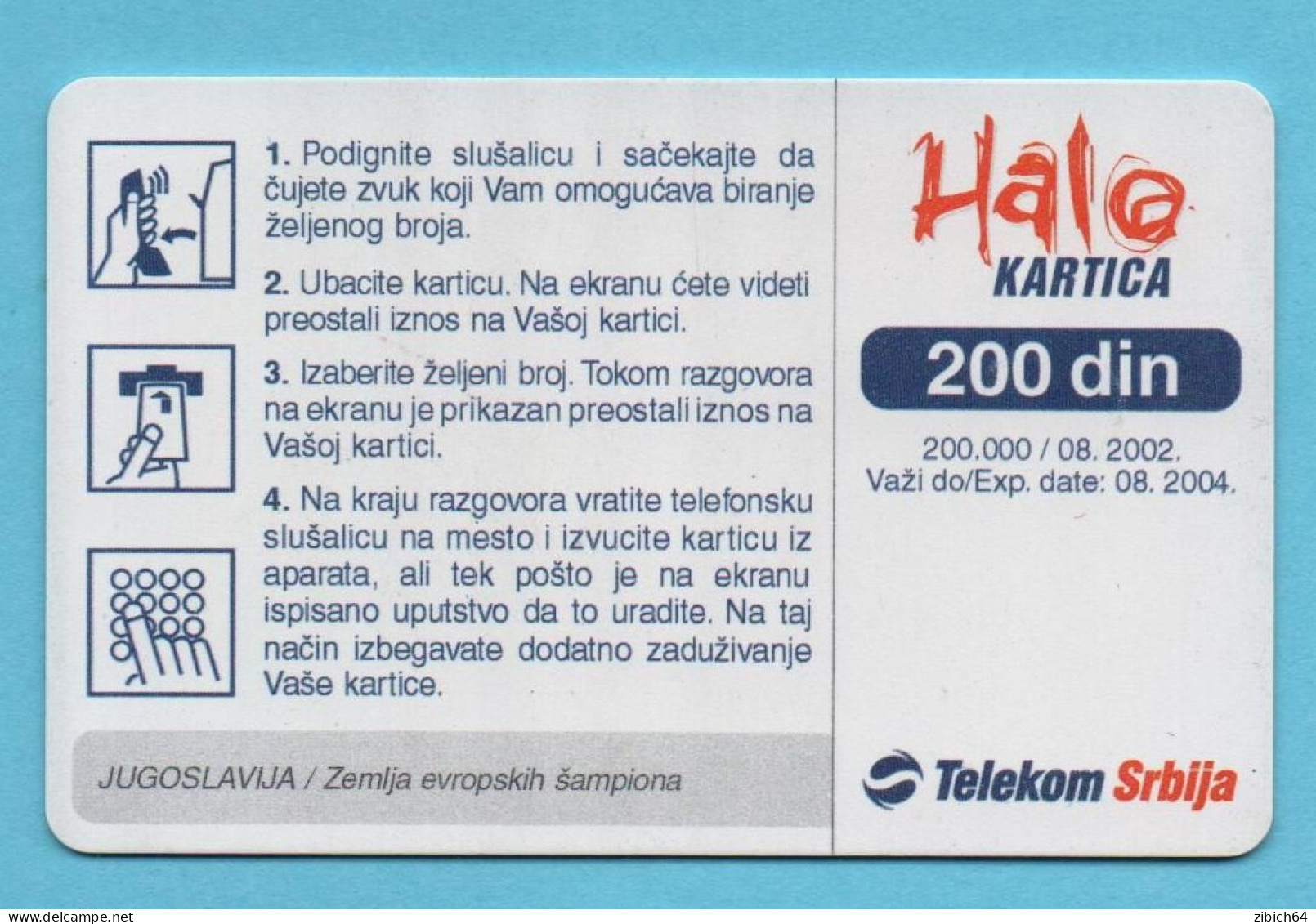 SERBIA - Chip Phonecard - Jugoslawien