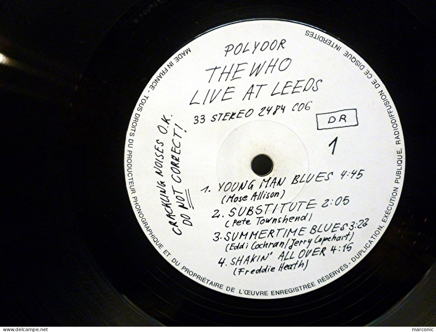 Vinyl - THE WHO, LIVE  AT LEEDS - Polydor - 33 T - Otros - Canción Inglesa