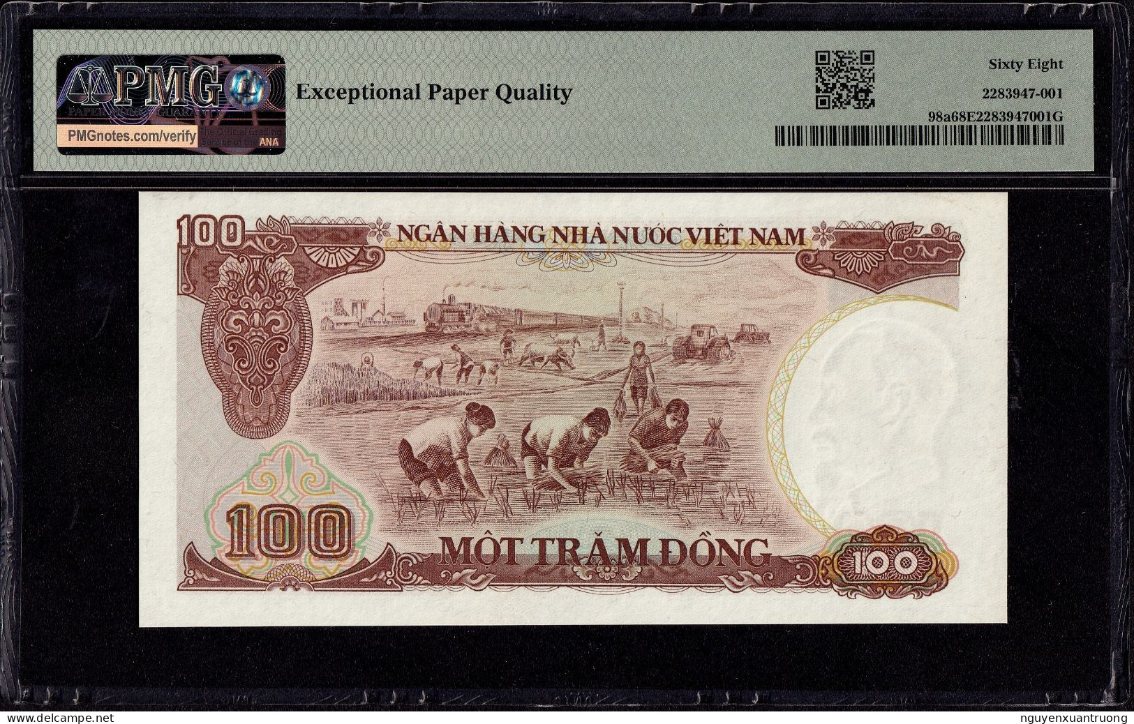 Vietnam Banknote 100 Dong 1985 Super GEM UNC PMG 68EPQ Pick 98a TOP POP. - Viêt-Nam