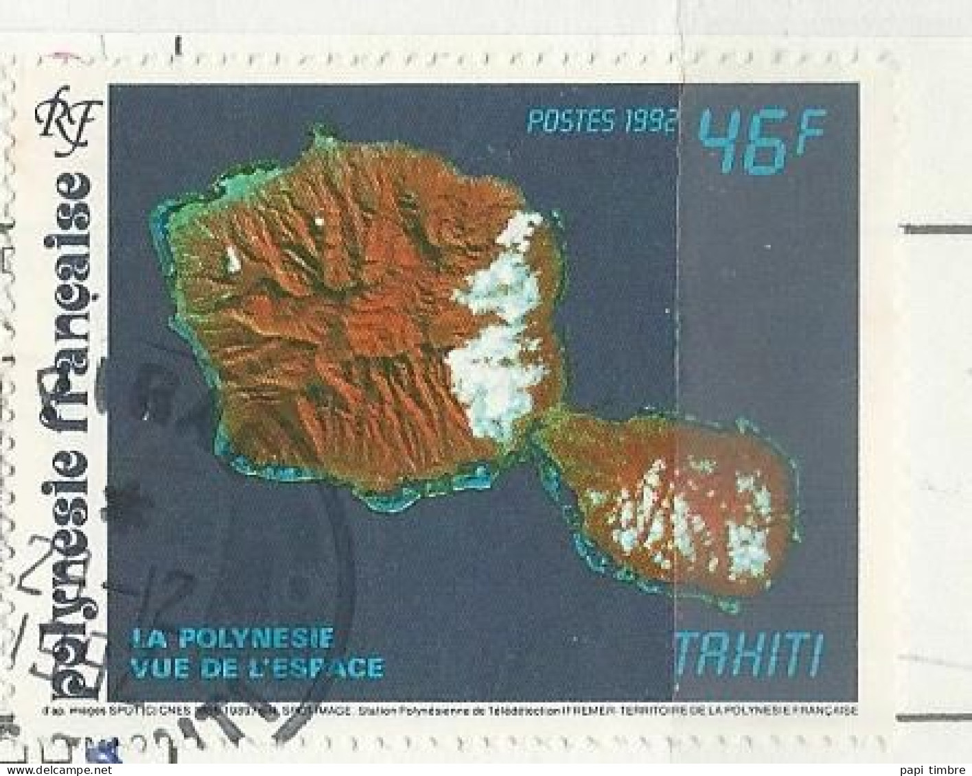 Polynésie - 1992 Polynésie Vue De L'espace - N° 405 Obl. - Gebraucht