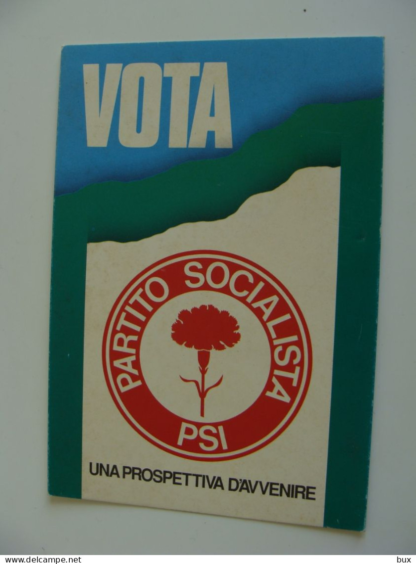 PSI PARTITO SOCIALISTA ITALIANO  RAFFAELE SALERNO TARANTO  PUGLIA  VOTAZIONI PARTITO POLITICO   POLITICA  NON  VIAGGIATA - Political Parties & Elections