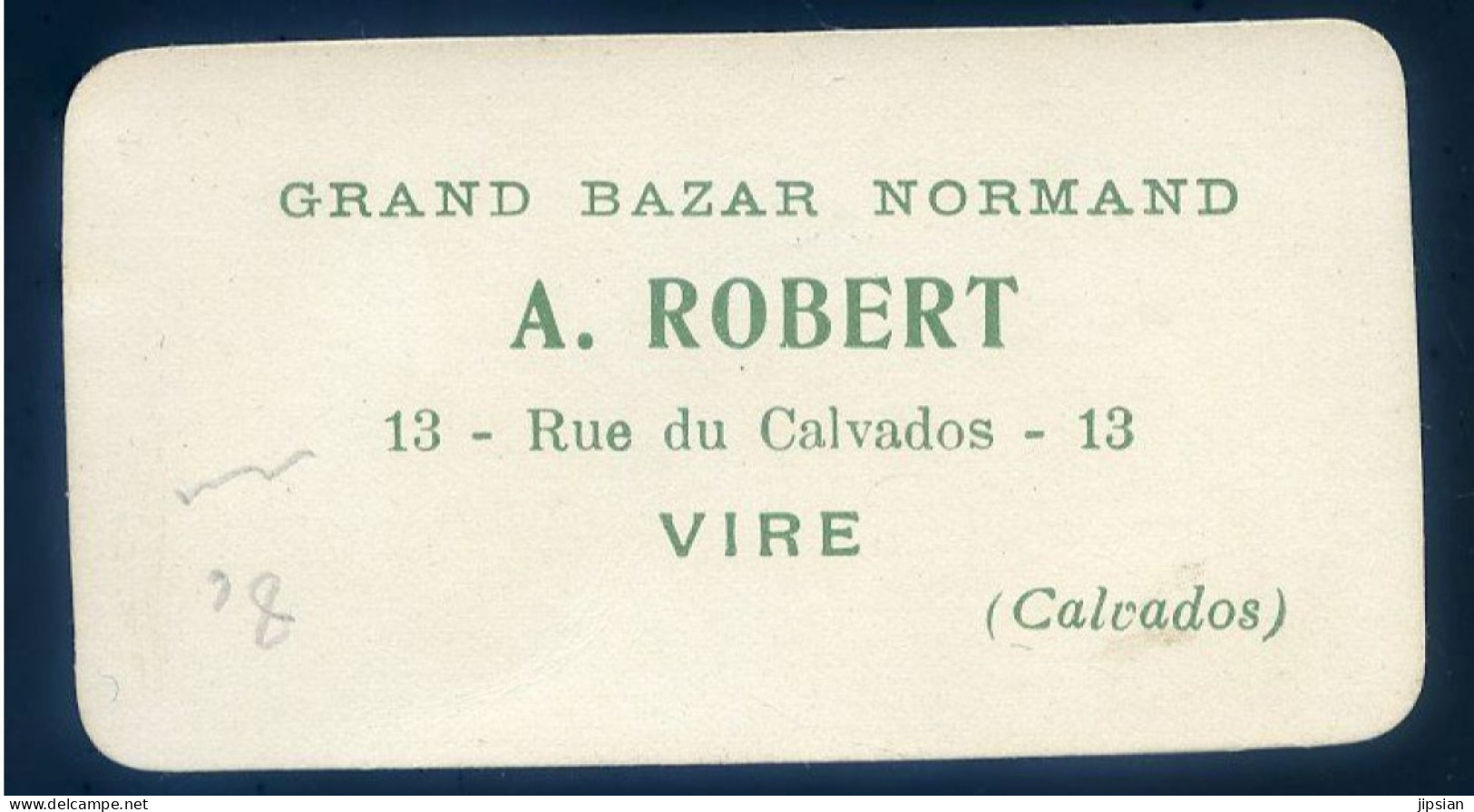 Carte Parfumée Parfum Azurea L.T. Piver Paris -- Grand Bazar Robert à Vire Calvados STEP15 - Antiquariat (bis 1960)