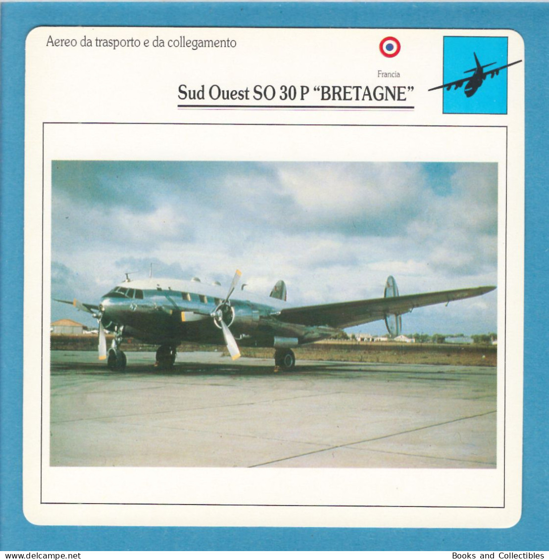 DeAgostini Educational Sheet "Warplanes" / Sud Ouest SW 30 P "BRETAGNE" (France) - Aviation