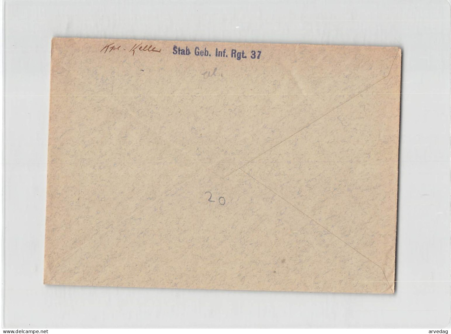 AG2593 HELVETIA FELDPOST 37 STAB. GEB. INF. ABT. TO BASEL - Poststempel