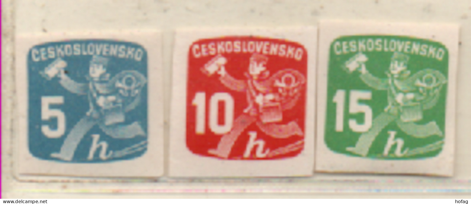 Tschechoslowakei 1945 Zeitungsmarken MiNr.: 480, 481, 482 Postfrisch Chechoslovakia MNH - Newspaper Stamps