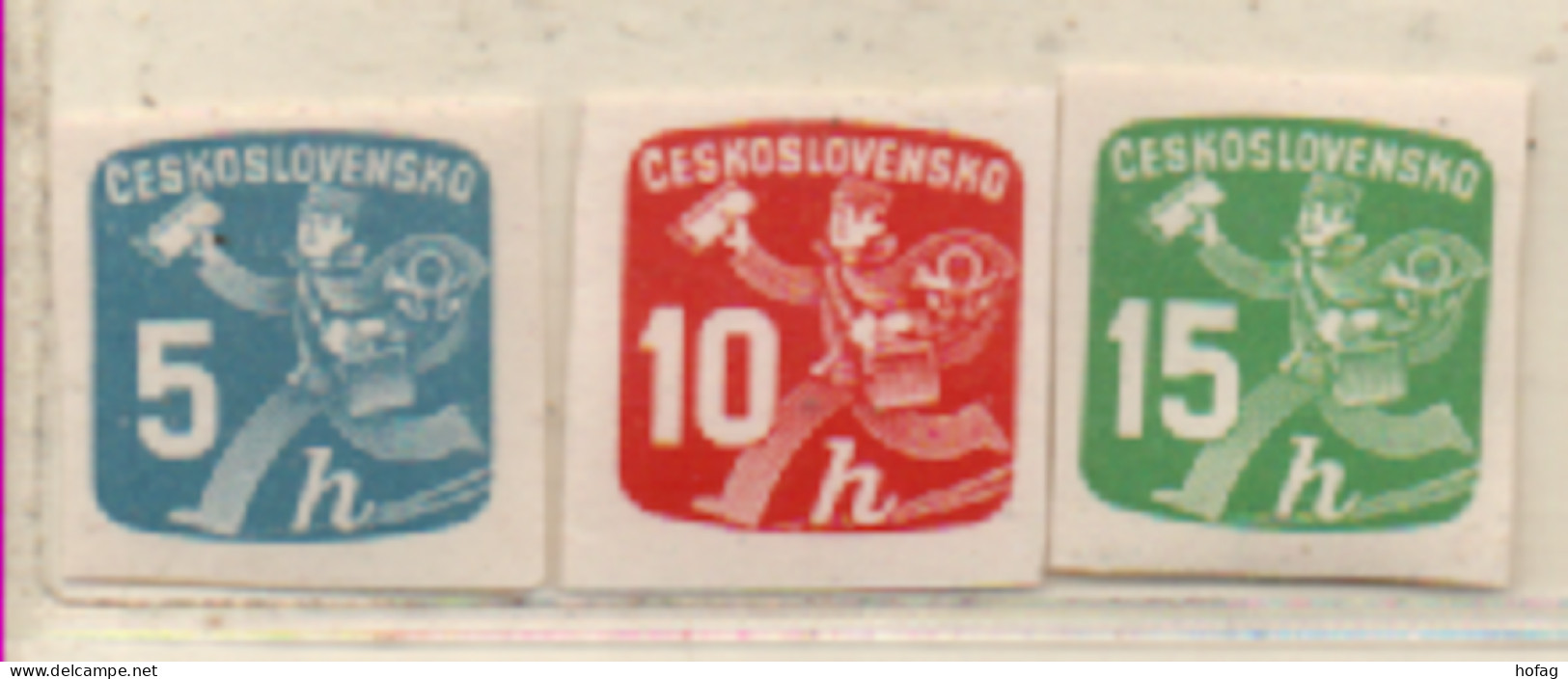 Tschechoslowakei 1945 Zeitungsmarken MiNr.: 480, 481, 482 Postfrisch Chechoslovakia MNH - Francobolli Per Giornali